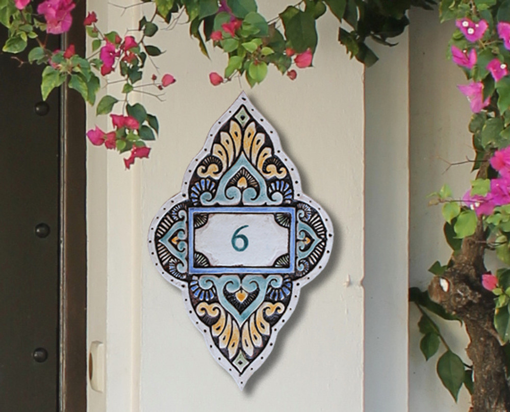 Laddha Home Designs 7' Blue and Green Geometric Medallion Hand