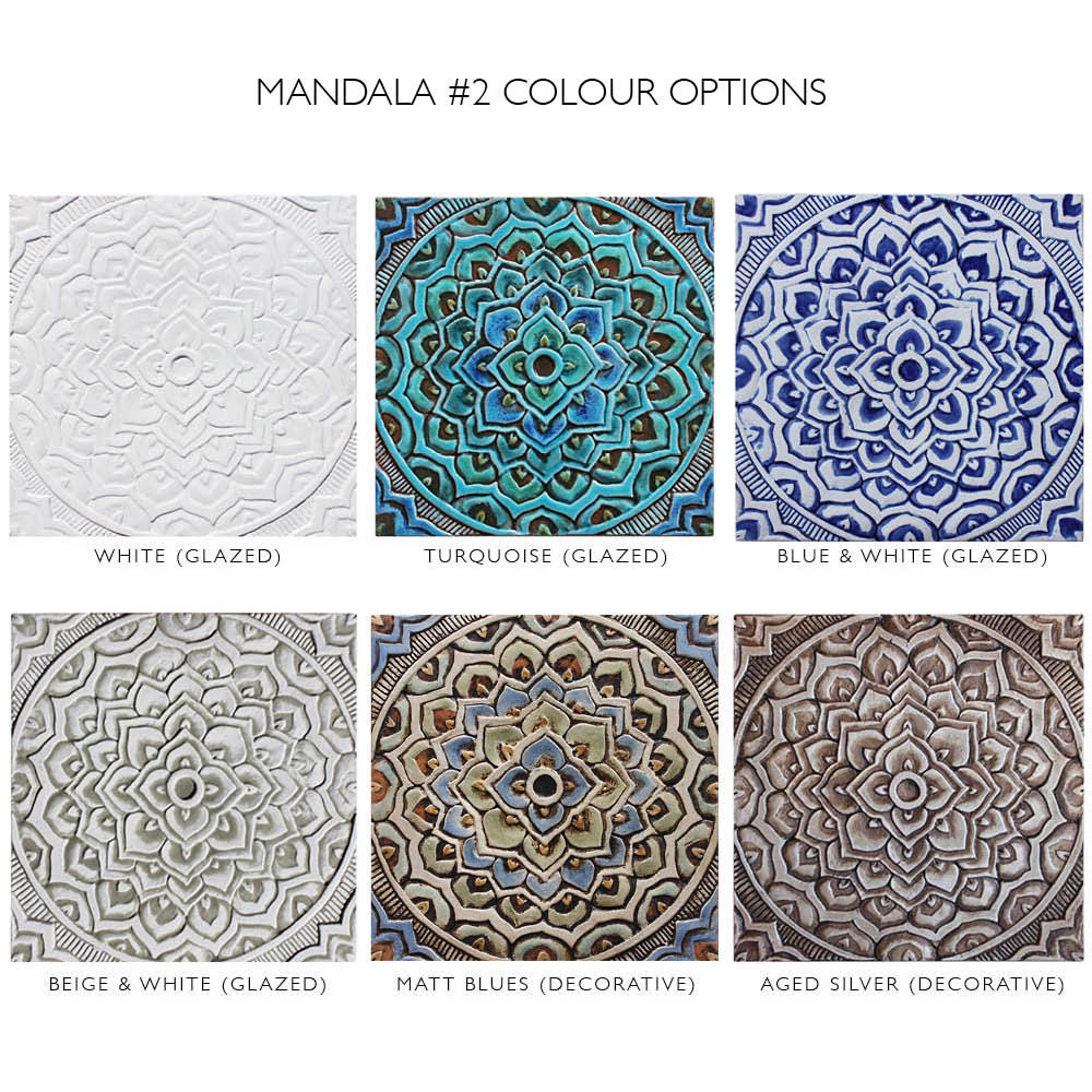 These handmade tiles make outdoor wall art.  Decorative tile handmade in Spain.
