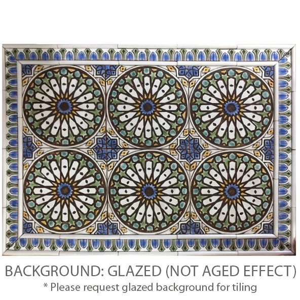 These handmade tiles make outdoor wall art.  Decorative tile handmade in Spain.