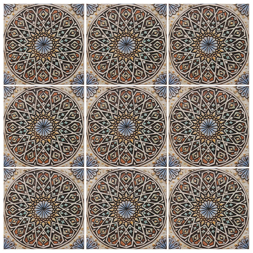 These handmade tiles make outdoor wall art.  Decorative tile handmade in Spain.
