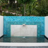Ceramic fountain made with Handmade tiles.  Each of our ceramic fountains are made with Spanish tiles and custom designed.