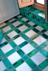 Luxury floor tiles handmade in Spain.  Our handmade tiles are custom made.  Spanish tiles for bathrooms and kitchens.
