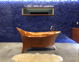 Handmade tiles in fishscale shape for kitchens and bathrooms. Handmade in Spain.
