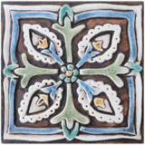 These handmade tiles make wonderful wall hangings and outdoor wall art.  Matt blue decorative tile handmade in Spain.