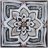 These handmade tiles make wonderful wall hangings and outdoor wall art.  Matt brown decorative tile handmade in Spain.