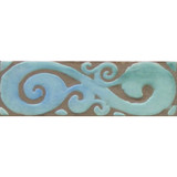 Decorative ceramic border for framing tiles.  Handmade tiles for kitchens and bathrooms.