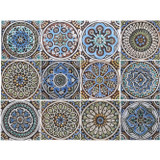 These handmade tiles make wonderful wall hangings and outdoor wall art.  These decorative tiles are handmade in Spain and glazed in matt blue and finished in aged effect.