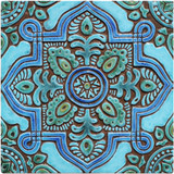 Spanish tile #6 Turquoise