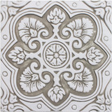 Spanish tile #10, Large beige and white handmade tile Spanish tile #10, Large beige and white handmade tile