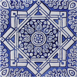 Large blue and white Spanish tile