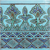 Large tapestry tile wall art - turquoise