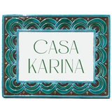 House sign Waves  (turquoise green)