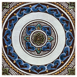 hese handmade tiles make outdoor wall art.  Decorative tile handmade in Spain.
