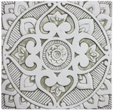Handmade tile for kitchens, bathrooms and outdoor wall art. Decorative tile handmade in Spain. Relief tile glazed in beige and white. Handmade tile for kitchens, bathrooms and outdoor wall art. Decorative tile handmade in Spain. Relief tile glazed in beige and white.