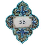 Handmade tile ceramic number plaque for house entrance. Made in Spain. Handmade tile ceramic number plaque for house entrance. Made in Spain.