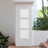 These handmade tiles are for kitchens and bathrooms.  These decorative tiles also make wonderful wall hangings and outdoor wall art.  Our white relief tiles are handmade in Spain.