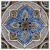 These handmade tiles make outdoor wall art.  Decorative tile handmade in Spain.
