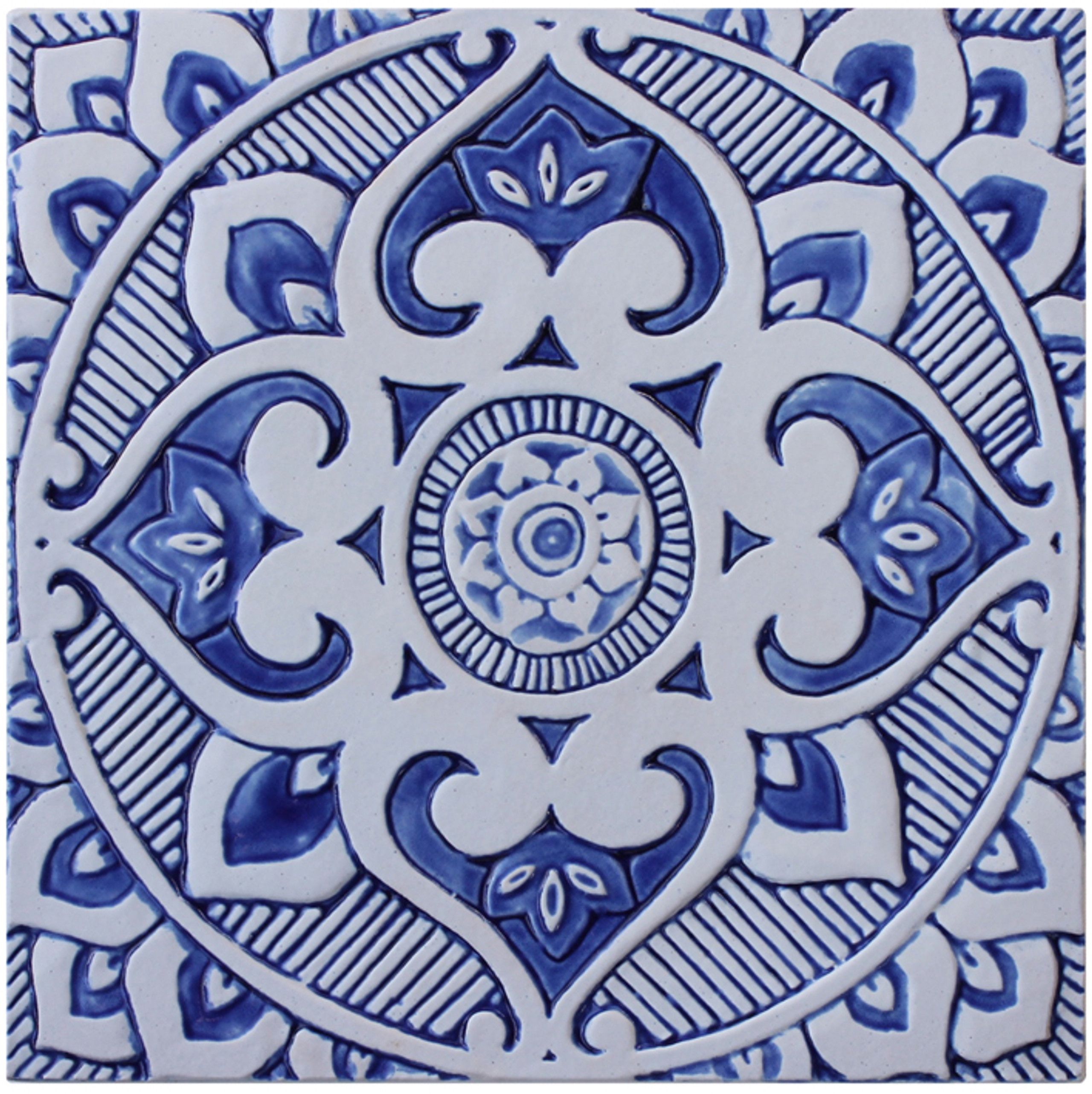 Ceramic mosaic tiles - Spanish tiles - Blue and white tiles by GVEGA