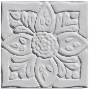 These handmade tiles make wonderful kitchen tiles, bathroom tiles, wall decor and outdoor wall art.  White relief tile handmade in Spain.