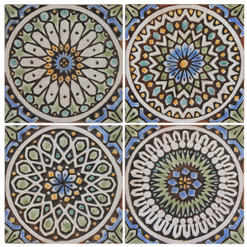 These handmade tiles make wonderful wall decor or outdoor wall art.  Decorative tile handmade in Spain.