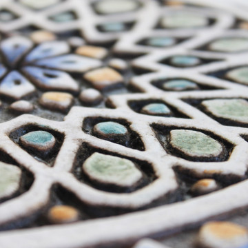 These handmade tiles make wonderful wall decor or outdoor wall art.  Decorative tile handmade in Spain.