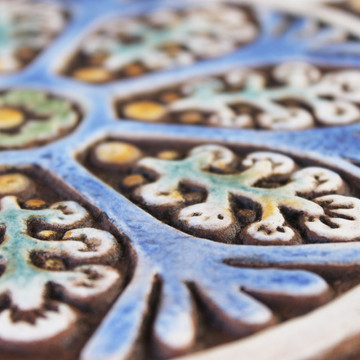 These handmade tiles make wonderful wall decor or outdoor wall art.  Decorative tile handmade in Spain.