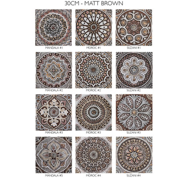 These handmade tiles make wonderful wall decor or outdoor wall art.  Decorative tile handmade in Spain.