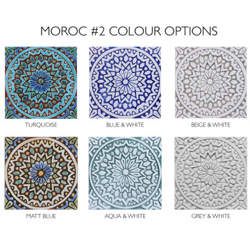 These handmade tiles make wonderful kitchen tiles, bathroom tiles, wall decor and outdoor wall art.  White relief tile handmade in Spain.