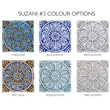 These handmade tiles make wonderful kitchen tiles, bathroom tiles, wall decor and outdoor wall art.  White relief tile handmade in Spain.