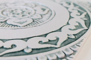 Mandalita ceramic wall art #8/R  - Aqua [28cm/11"]