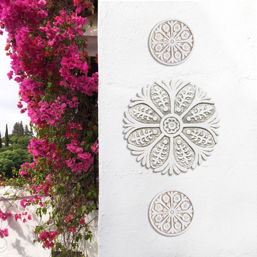 Circular&Cutout Context Outdoor - Suzani#3 Designs - Beige&White