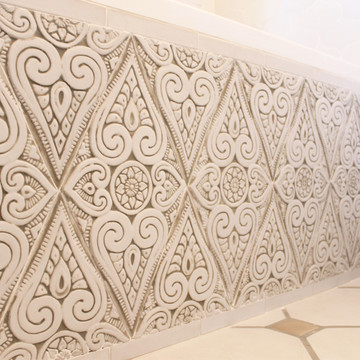 Handmade tiles diamond bathroom #2