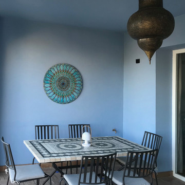 Our ceramic murals make unique outdoor wall art for your garden or patio walls. Our decorative tiles are handmade in Spain.