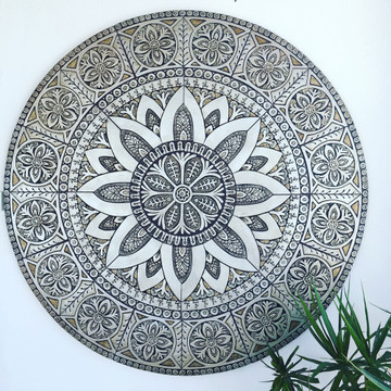 Our ceramic murals make unique wall art for your garden or patio walls. Our tiles are handmade in Spain.