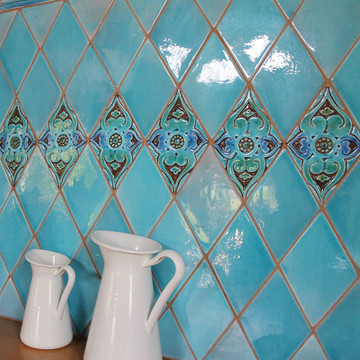 Handmade tiles for kitchens and bathrooms.  Decorative wall tiles handmade in Spain by gvega.