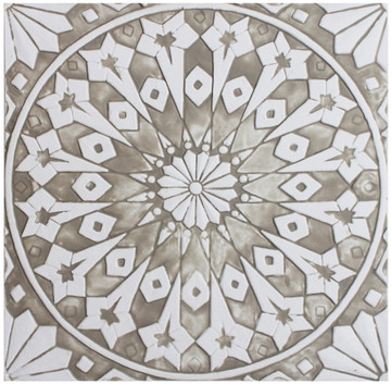 Large ceramic tile handmade in Spain. Decorative tile for kitchens, bathrooms or outdoor wall art.