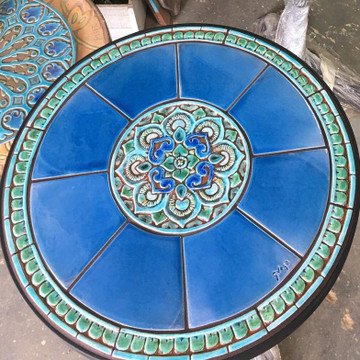 Handmade tile mosaic tabletop 3