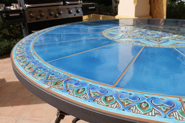 Handmade tile mosaic tabletop 7