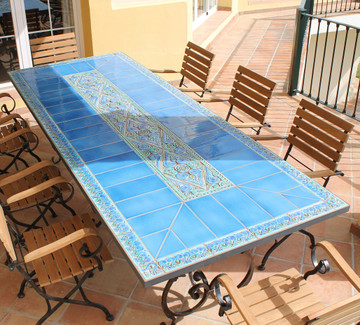 Handmade tile mosaic tabletop 12