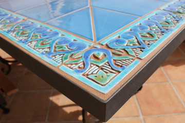 Handmade tile mosaic tabletop 12