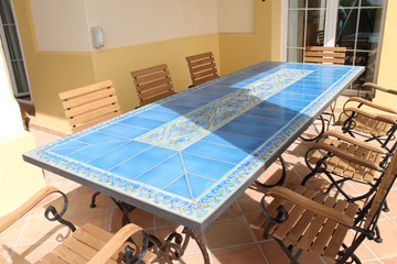 Handmade tile mosaic tabletop 12