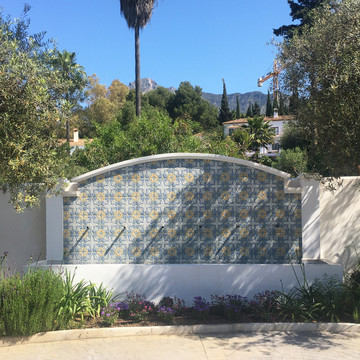 Spanish tiled fountain