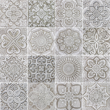 Spanish tile, Large beige and white handmade tile mixed tiles