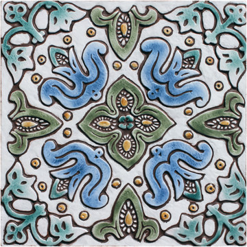 Spanish tile #1, large handmade tile by Gvega