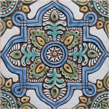 Large Spanish tile, Handmade ceramic tile by Gvega ceramica