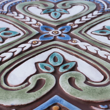 Spanish Tile #16 Matt blue [30cm/11.8"]