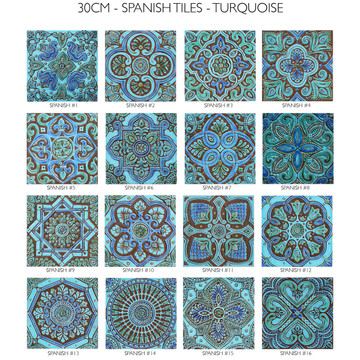 Square tile options ofr centre - turquoise