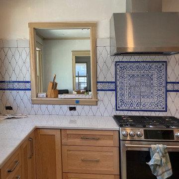 Tapestry tiles kitchen splashback