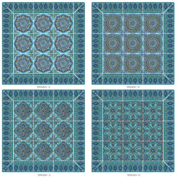 Ceramic tile mural 9 tiles - options