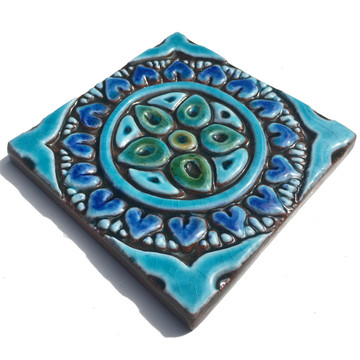 Handmade ceramic tile by gvega